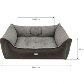 Ръчно изработено легло CAZO Soft Bed Premium Grey със свалящ се калъф за лесно почистване
